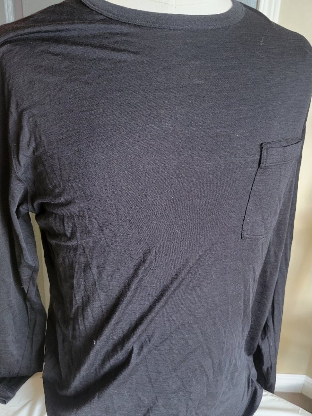 Mens Icebreaker Black Long-Sleeve Shirt Size Small